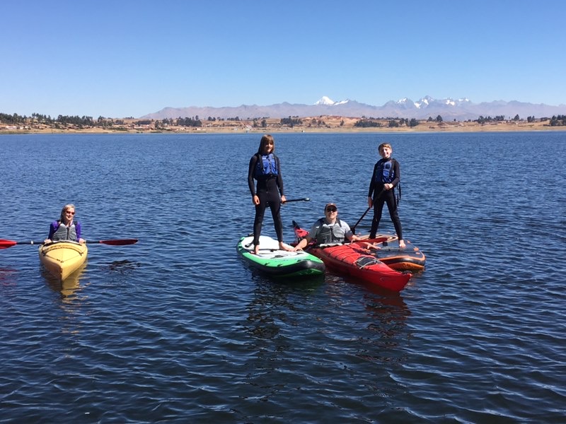 kayaking on Piuray lagoon 